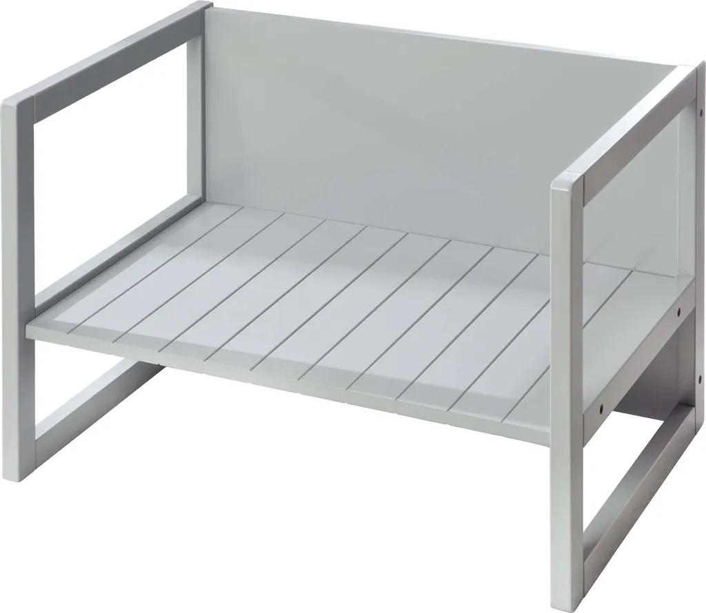 Banc enfant roba style maison de campagne gris pivotant 2 hauteurs d'assise