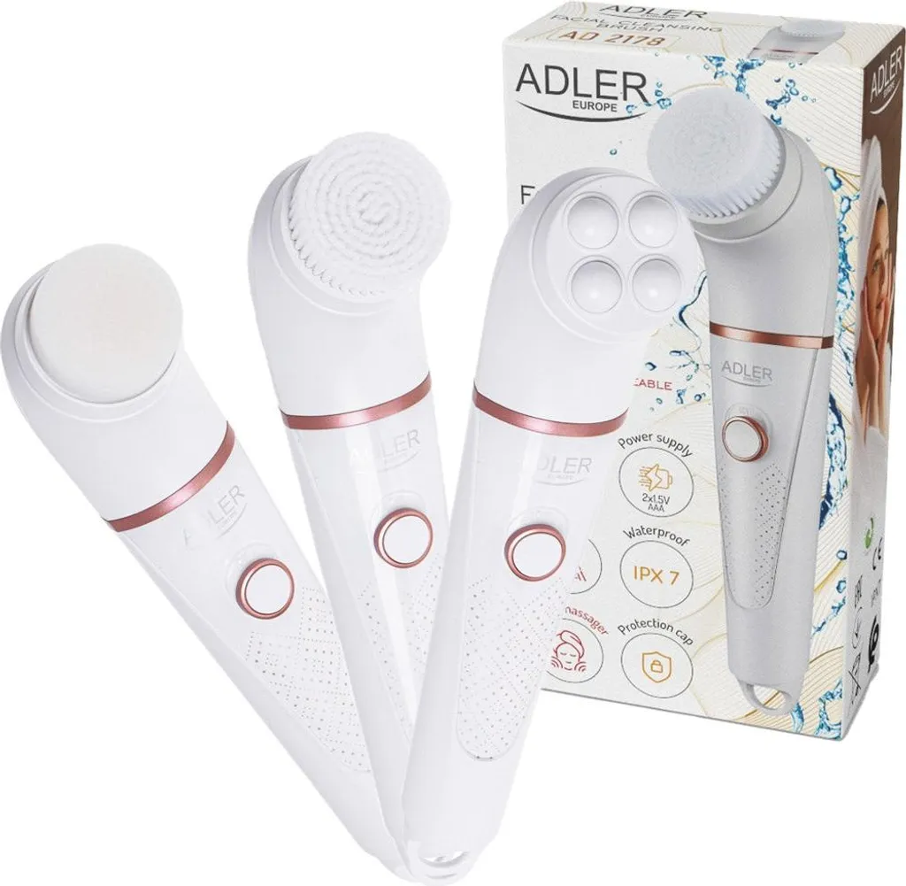 Brosse Nettoyante Visage Adler AD 2178 contre les Pores Obstrués et Teint Terne