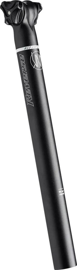 Tige de selle VTT rigide noire en aluminium de 30.9mm x 350mm long