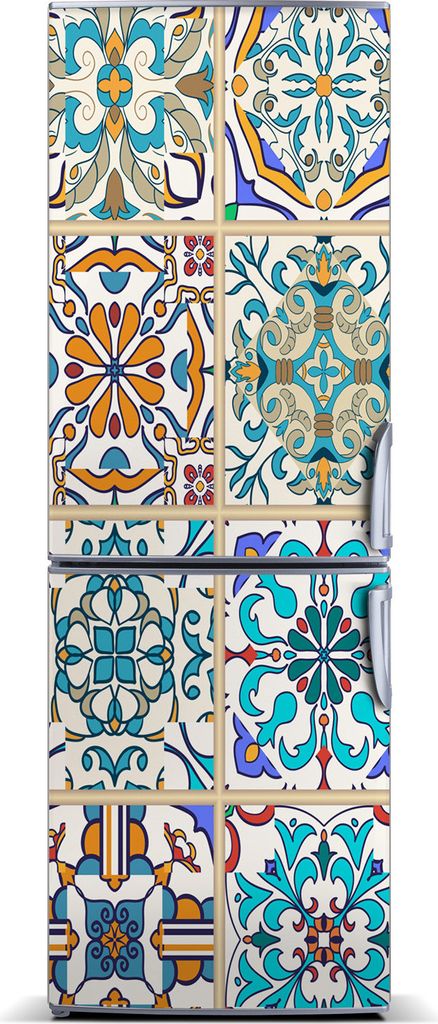 Tulup Kühlschrankdekoration - Magnetmatte - 60 cm x 180 cm - Magnet auf dem Kühlschrank - Keramikfliesen