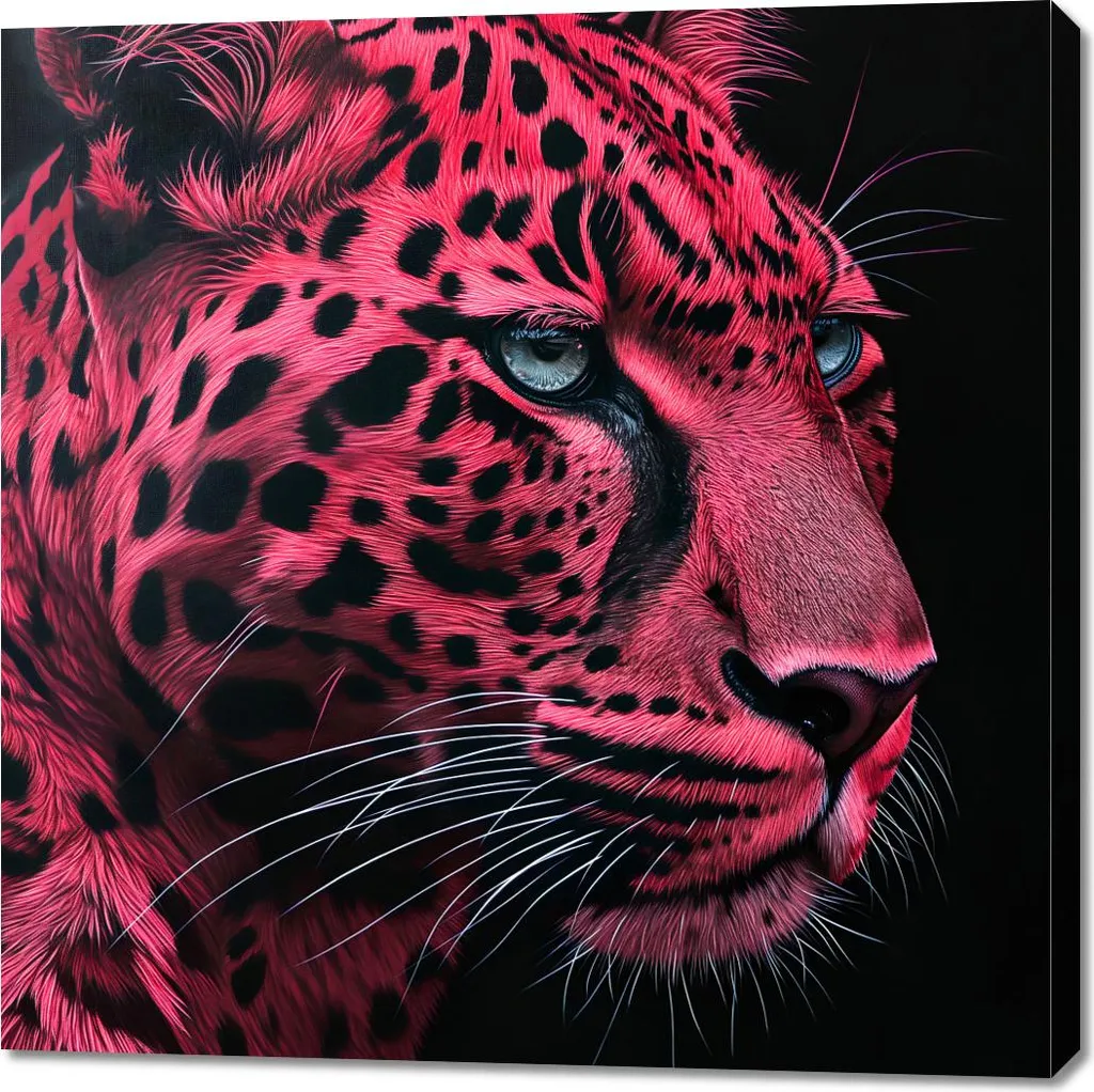 Quadro Moderno Giaguaro Scarlatto 100x100 | Stampa su Tela Gallery