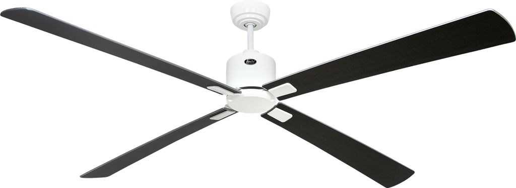 Energiespar Deckenventilator Eco Neo III 180 cm Weiß Flügel Wenge / Silbergrau inklusive Fernbedienung