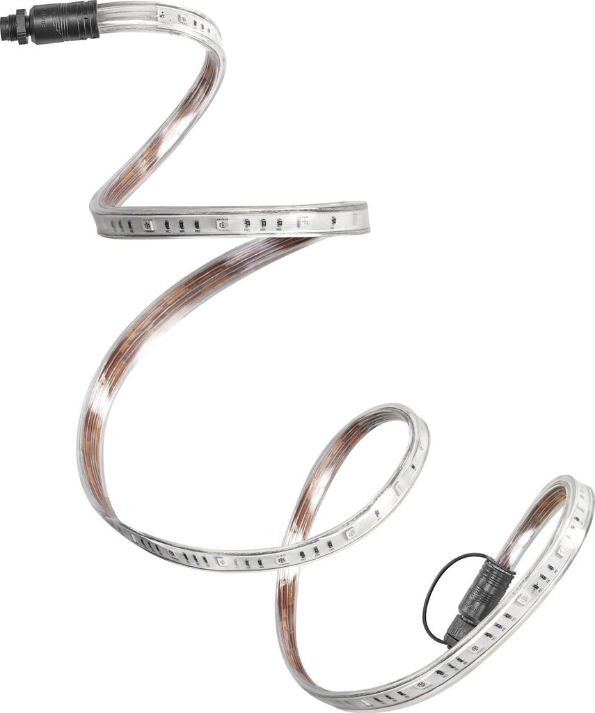 OSRAM Outdoor Flex RGB LED Streifen 20M IP65, inkl. Fernbedienung, bis 50 m erweiterbar, mit Kabeltrommel, Anschlusskabel, Zubehör