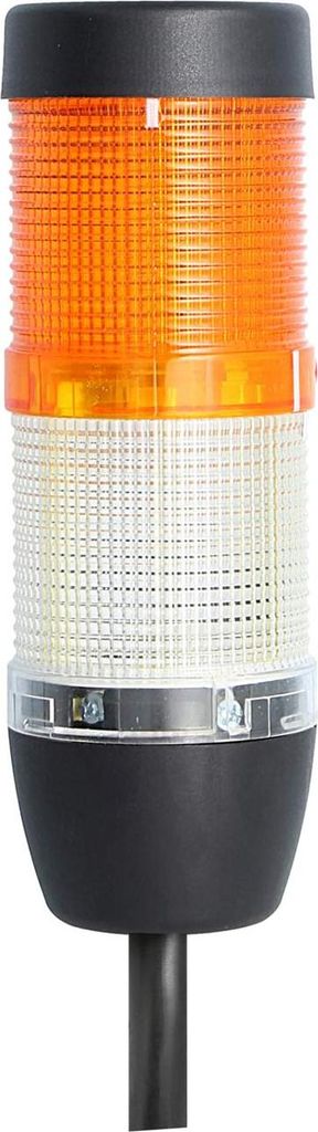 STEX24 Signalsäule weiß-gelb, 50mm, 24V AC/DC, LED-Dauerlicht Kabel 2,5 Meter, SS50-OB2/24 146 Anschlusstechnik: