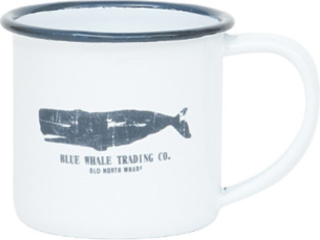 Emaillebecher Wal weiß 5x5 - BATELA