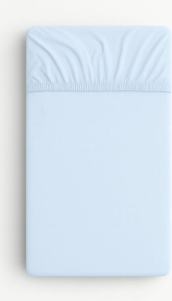 Spannbettlaken 120x60 cm, Kinderbetten, Baumwolle, weich und sicher für Babys, blau