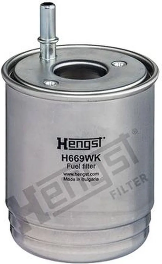 Filtre à carburant H669WK HENGST avec média filtrant haute capacité 5µm