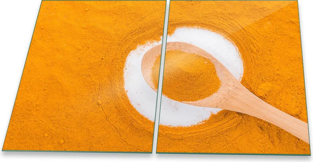 Copri Fornelli Vetro 40x52 Set 2 Pezzi Spezie Giallo Protezione Vetro