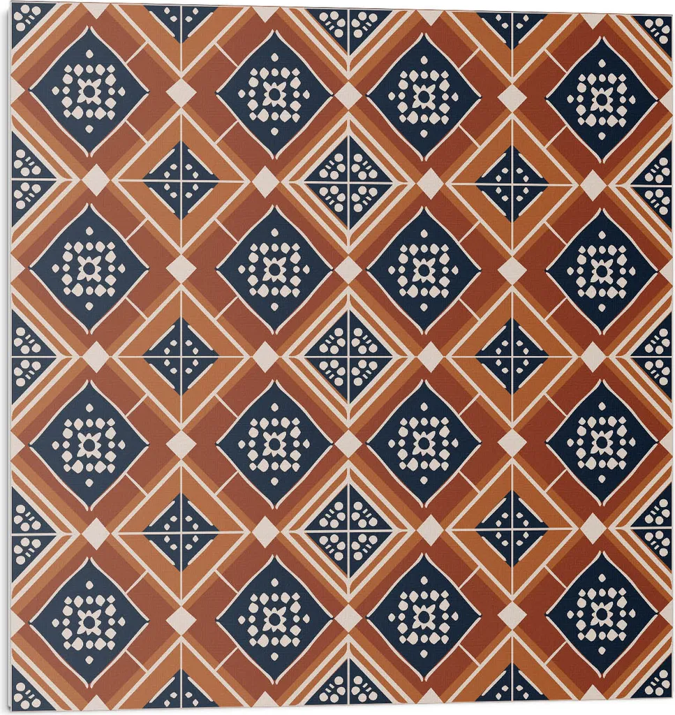 Decorazione Murale Adesiva Geometria Marrone - 20 Piastrelle 20x20