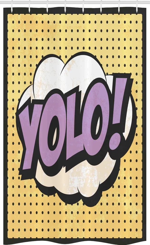 Tenda Doccia ABAKUHAUS YOLO 120x180 cm Stile Grunge per Bagno Moderno