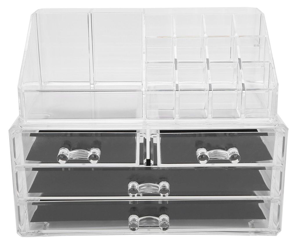 Kosmetik-Organizer, Aufbewahrungsbox für Make-up, Schmuck, Haarnadeln und mehr šC PC-Box mit 3 Schubladen