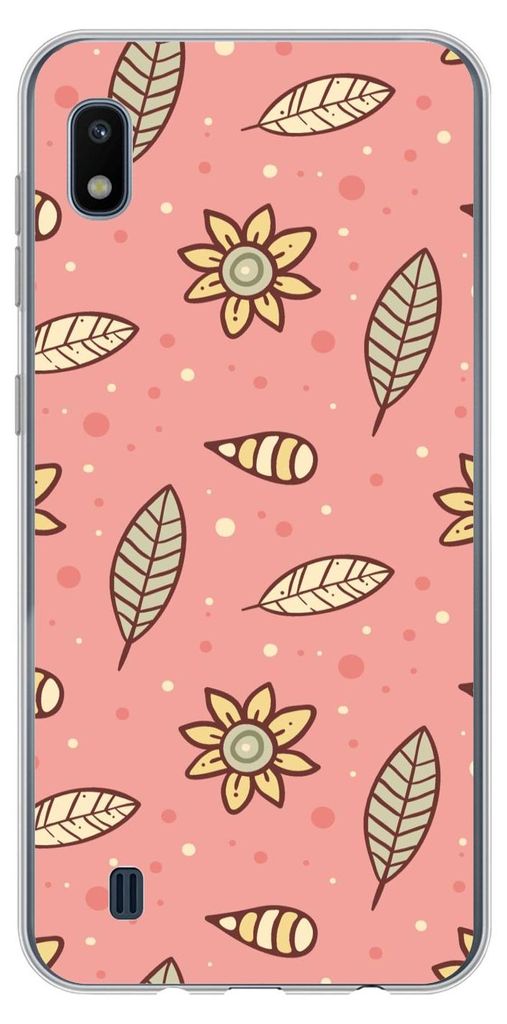 MuchoWow Handyhülle Schutzhülle Hülle für Telefoonhoesje Samsung Galaxy A10 Muster - Blumen - Blätter - Mädchen - Kinder - Kinder Silikon S...