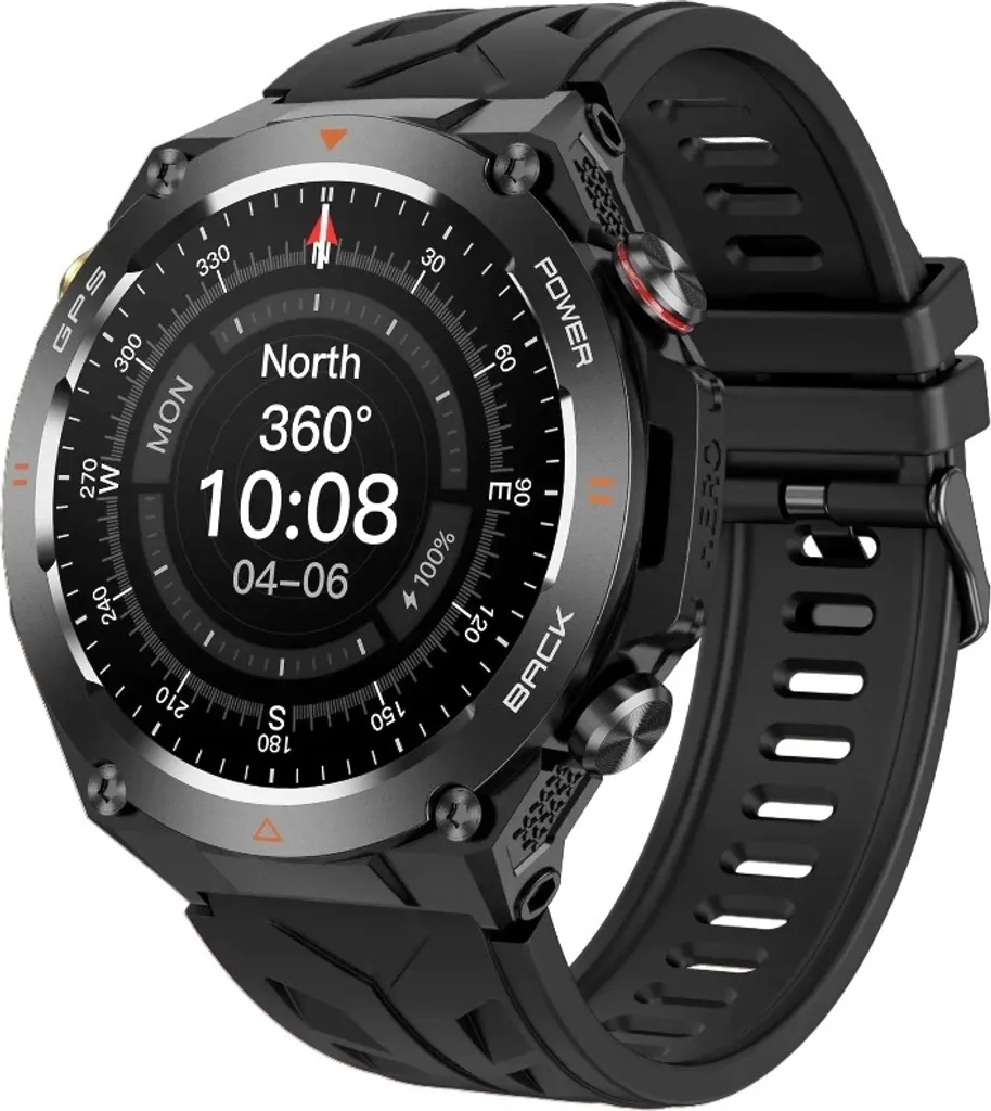Smartwatch GPS Rubicon RNCF37-1 Autonomie Longue et Écran HD Noir