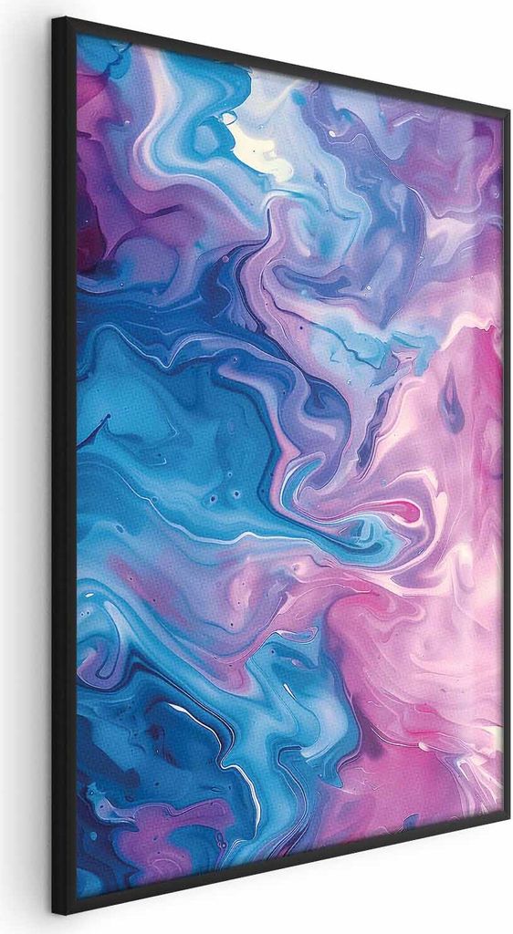 Posterpapier Poster - Night Flows - abstract waves in shades of blue and purple 29.7x42 cm Muster a-H-10044-ao-a