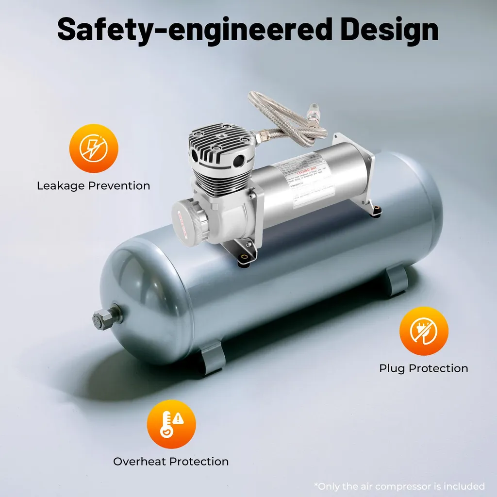 Compresseur d'air intelligent argent, design compact et arrêt auto - 3