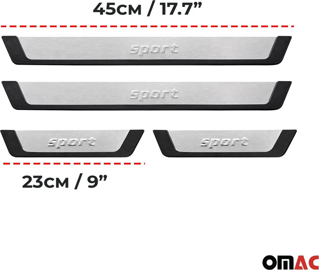 Battitacco Sportivi Peugeot 4x Cromo Spazzolato per 308 208 301 - 3