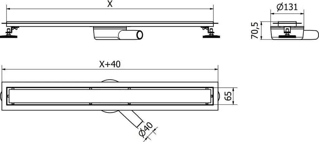 Mexen Flat 360 M18 70cm Scarico Doccia Nero | Disponibilità Immediata - 5