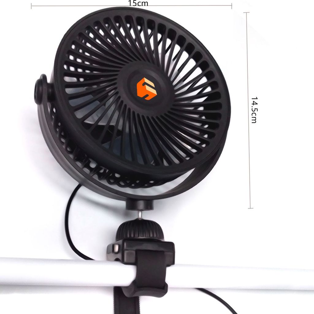 5-Zoll Ventilatorkopf Ventilator 360° Rotation Fan, mit Produktbild 2
