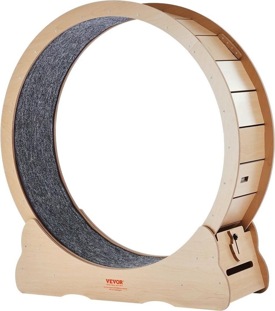 Cat Exercise Wheel 43.3" Large Cat Treadmill Wheel for Indoor Cats Yellow
