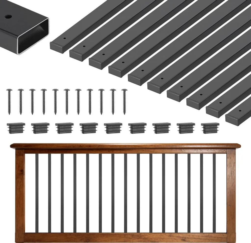 SucceBuy Lot de 61 Balustres 75 cm en Acier Galvanisé pour Escaliers