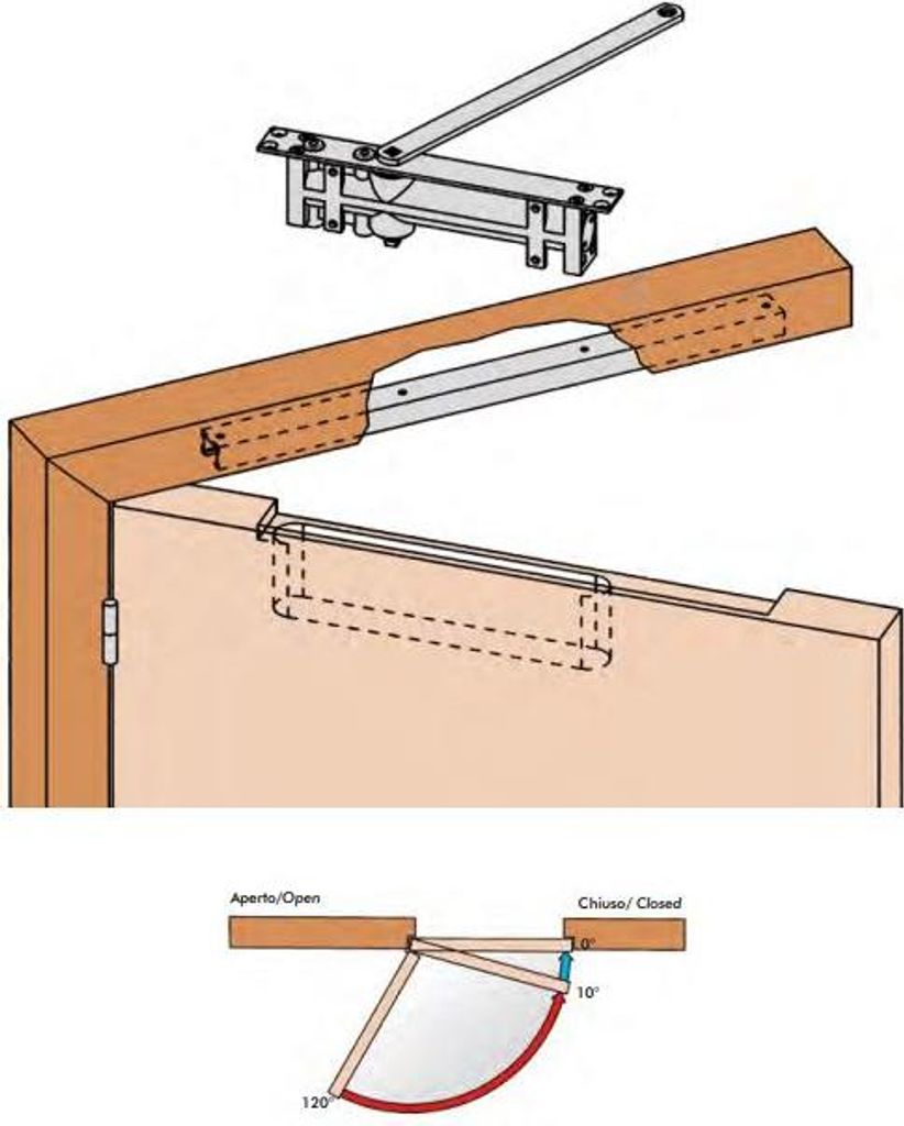 Türschließer DC510 Force 2 MERONI Schiebearm - Silber - DADC51002HSNA