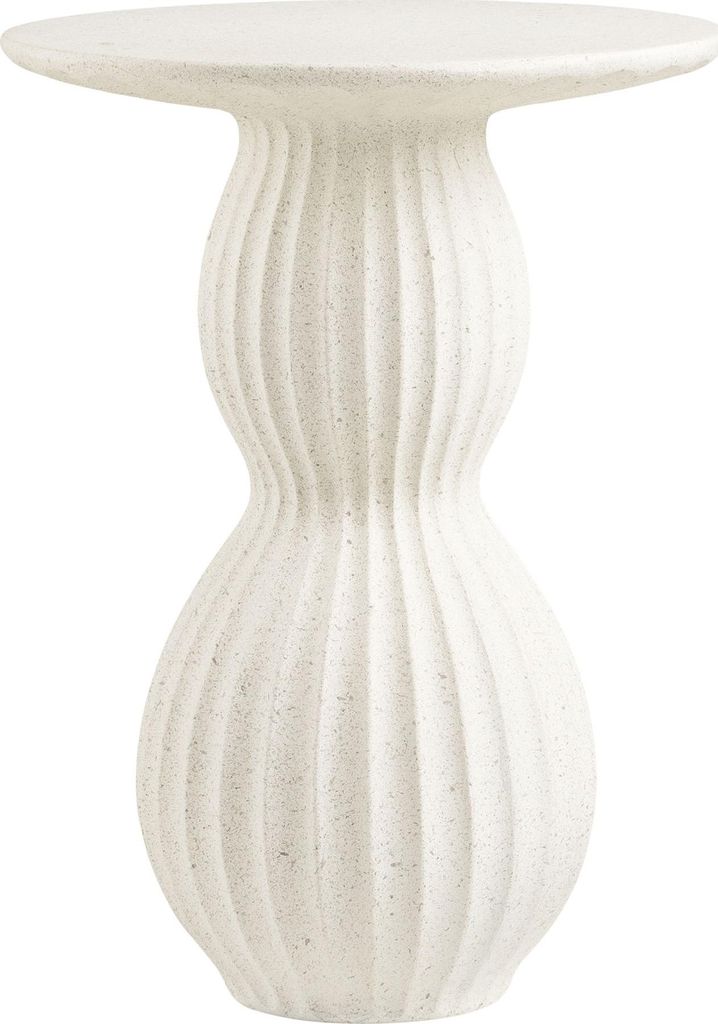 Beistelltisch >Newtown< in Weiss / creme, Zement / Produktbild 