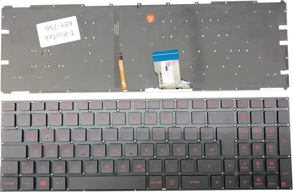 Clavier Azerty Rétroéclairé Rouge Asus ROG Strix GL502VM - FR