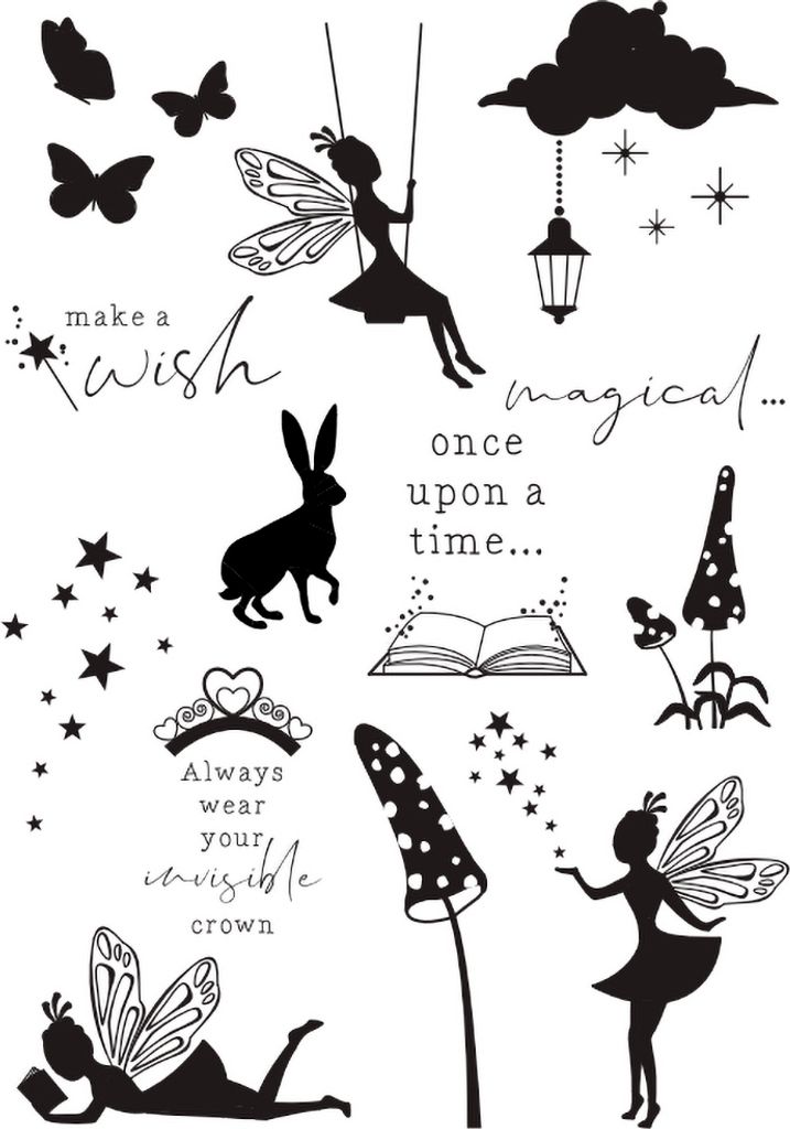 VBS Silikonstempel Fairytale Set 13 Stück Motivgröße 1.6 bis 7.0 cm