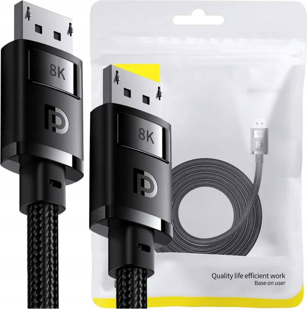 Cavo DisplayPort 8K Baseus 2m | Gaming 240Hz & HDR10 | DP 1.4 High Def - 1