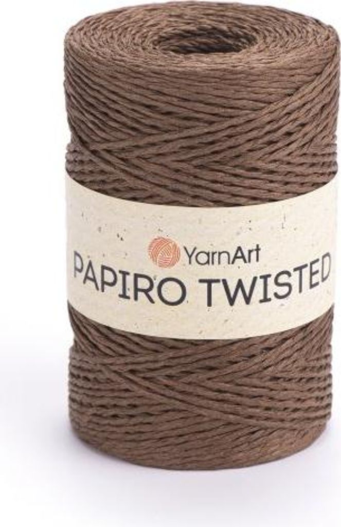 YarnArt Papiro Twisted 1316 Papier-Raffia Garn braun Produktbild 