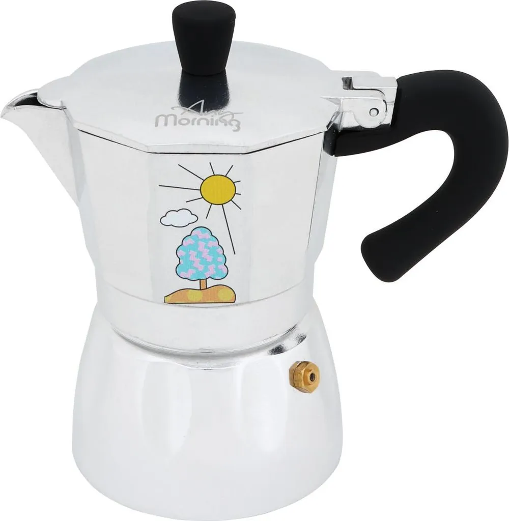 Cafetière italienne Any Morning Moka Pot 3 tasses 120ml en aluminium