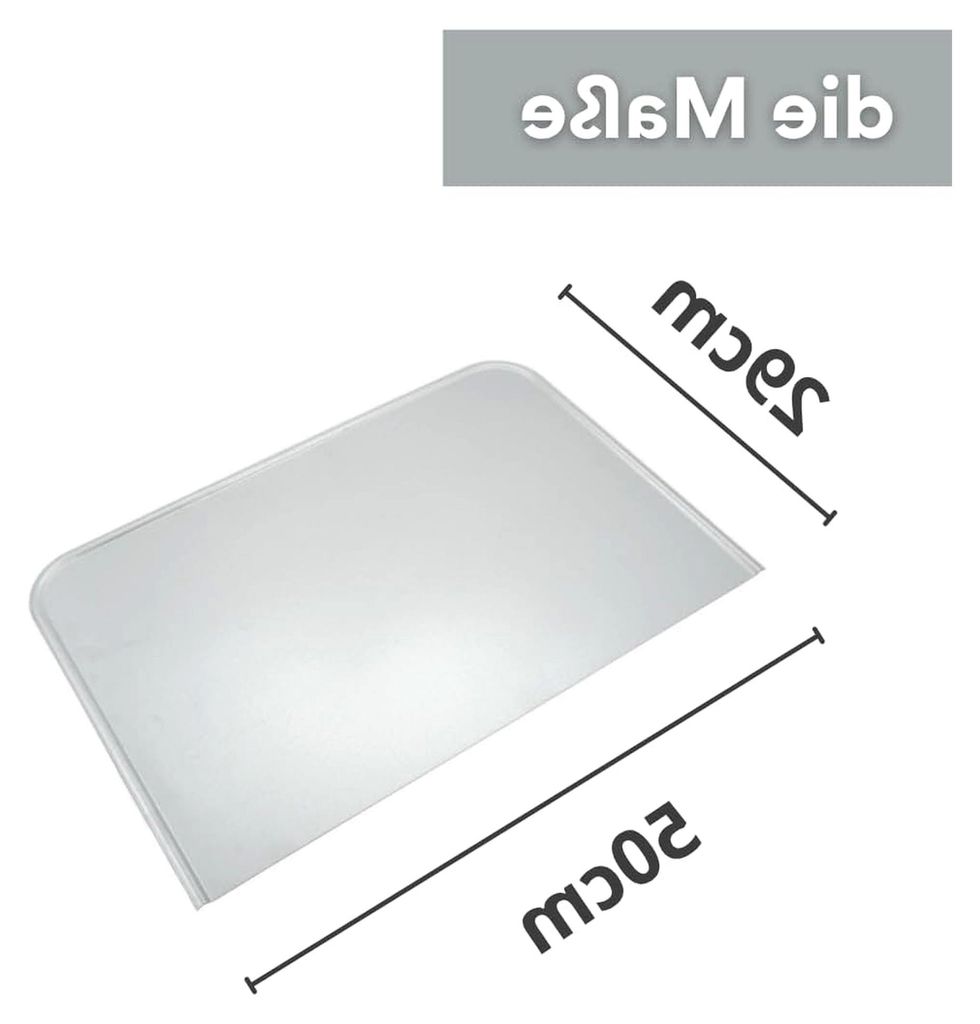 Bodenblech für Kaminofen 29 x 50 cm – verzinktes Ofenblech/Funkenschutzplatte