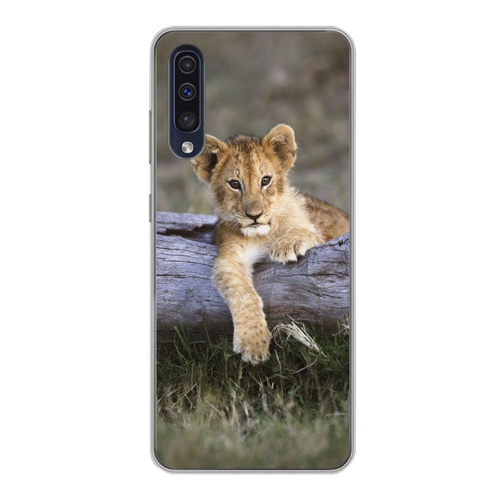 MuchoWow Handyhülle Schutzhülle Hülle für Samsung Galaxy A30s Jungtier - Tier - Natur Silikon Softcase Handy Hülle - Karteninhaber