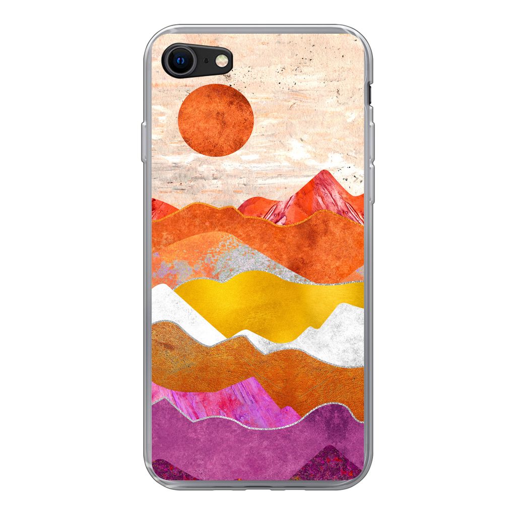 MuchoWow Handyhülle Schutzhülle Hülle für iPhone SE 2020 Lesbisch - Stolz - Marmor Silikon Softcase Handy Hülle - Kartenbesitzer