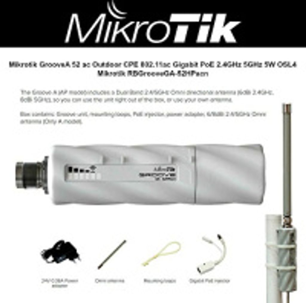 Mikrotik GrooveA 52 ac Energie Über Ethernet (PoE) Unterstützung Weiß WLAN Access Point (RBGrooveGA-52HPacn)