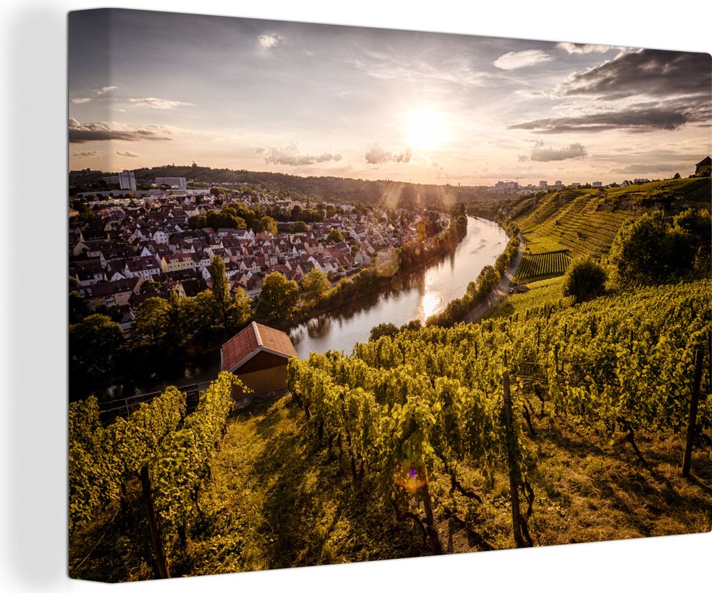 OneMillionCanvasses - Leinwandbilder - 150x100 cm, Wein - Stuttgart - Deutschland, Wandbilder Kunstdruck Wanddekoration