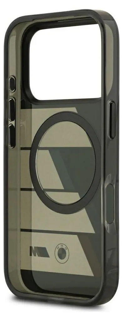 CG MOBILE BMW - Custodia per iPhone 14 Pro Max, trapuntata con linee tricolore medio, in pelle PU, collezione M, custodia protettiva liscia con facile scatto, assorbimento degli urti e logo firmato