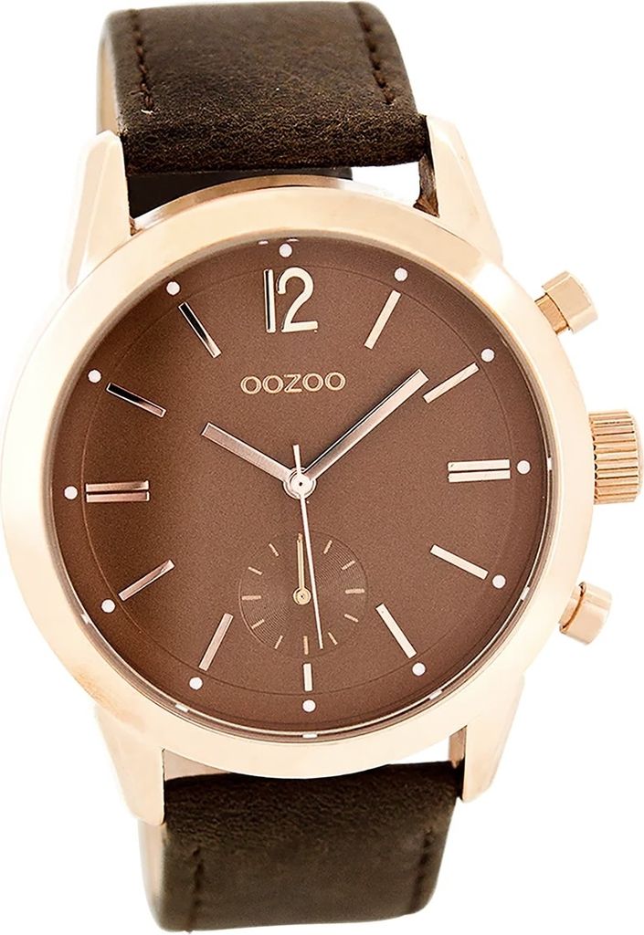 Oozoo Leder Damen Uhr Analog Quarzuhr Armband braun Produktbild 