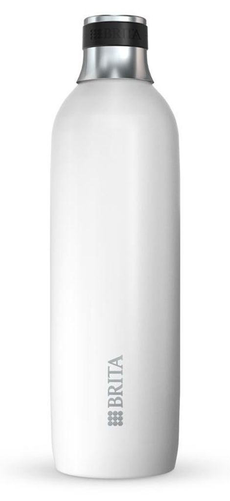 Brita sodaTRIO Bouteille en acier inoxydable blanc grand Image du produit 