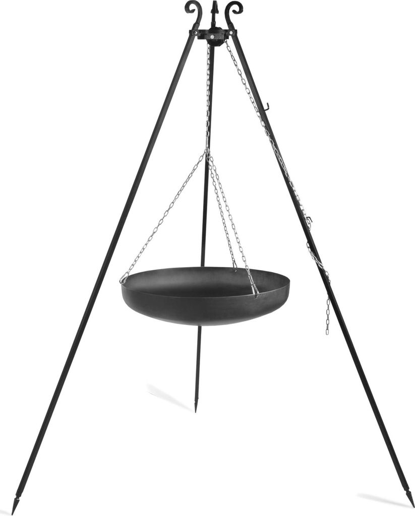 Schwenkgrill Wok LESLAU am Dreibein, 180 cm Höhe, Rohstahl, in verschiedenen Größen