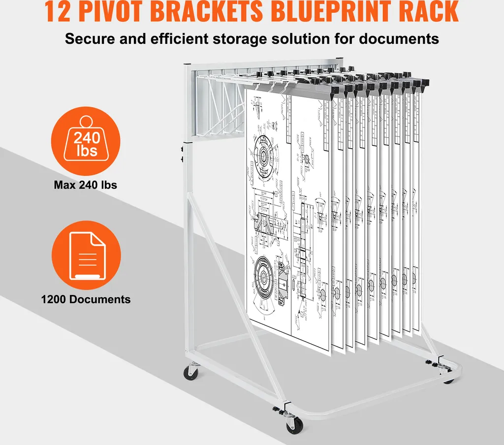 Étagère de Rangement Modulable à Hauteur Réglable pour Dossiers et Plans