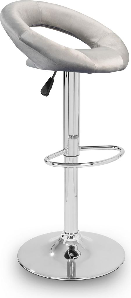 A single bar stool on a white background.