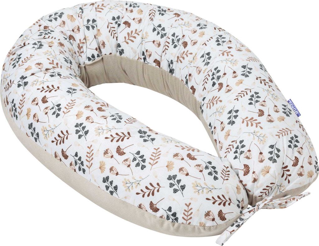Schwangerschaftskissen [Boho Garden und Beige Samt] Produktbild 1