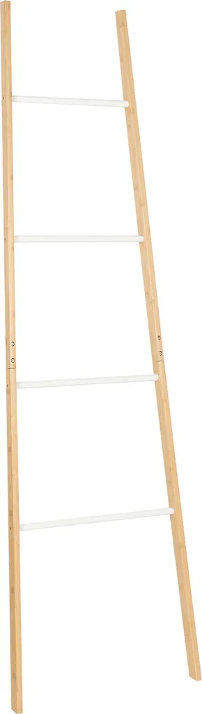 Porte-vêtements échelle décorative en bambou pour chambre et séjour