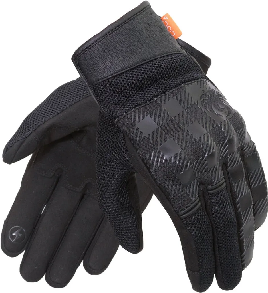 Gants moto Merlin Barrett Mesh avec protection D3O Noir XL ventilés