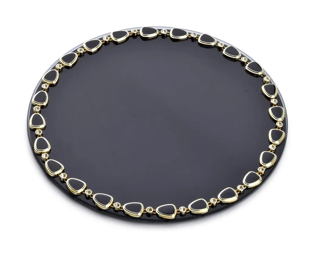 Bougeoir Elia Noir 20 cm - Stable et Élégant pour Éviter les Coulures