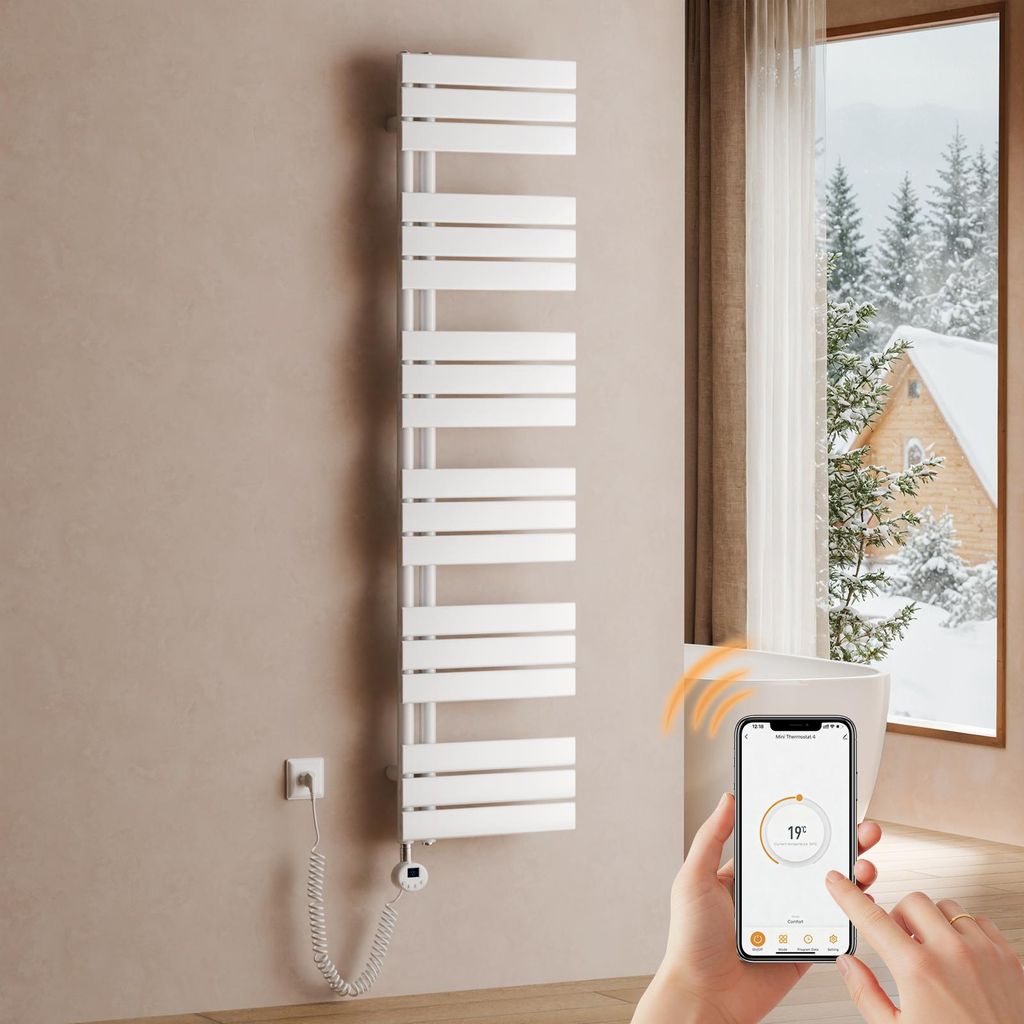 S'AFIELINA Grzejnik ręcznikowy elektryczny 1599×400 mm, Zdjęcie produktu 
