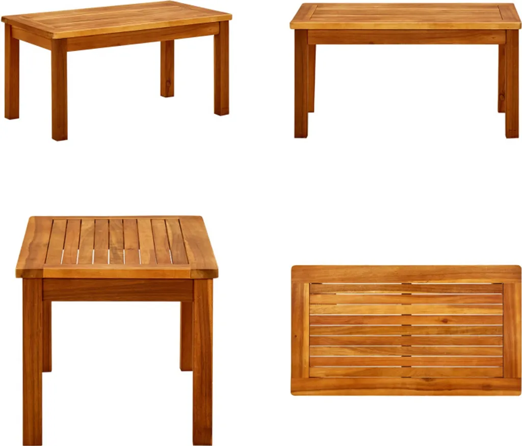 Tavolino in Legno Massiccio vidaXL per Balcone e Giardino - 70x40 cm
