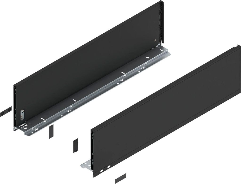 BLUM LEGRABOX pure Zarge Höhe C, NL 650, Carbonschwarz