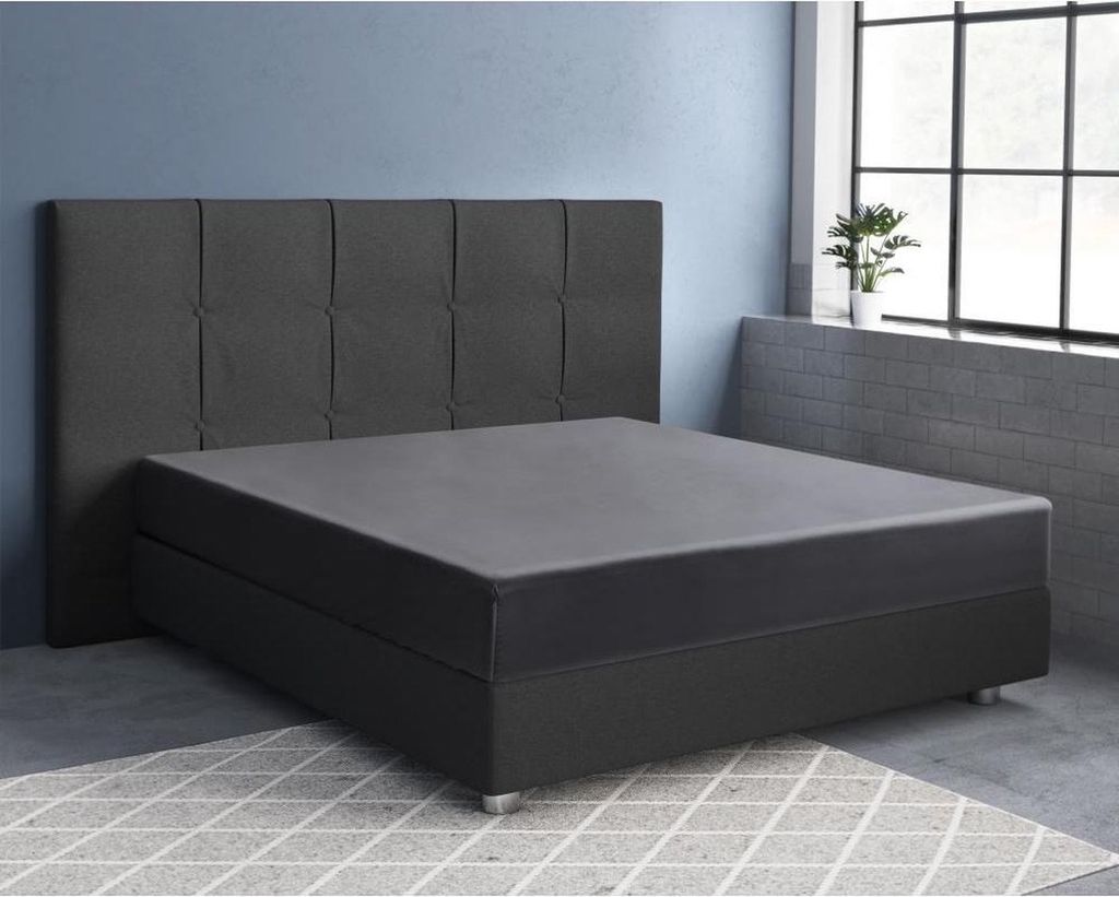 Primaviera Deluxe Satin Spannbetttuch Anthrazit 80 x 200 cm